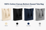 100% Cotton Canvas Bottom Gusset Tote Bag - Image 5